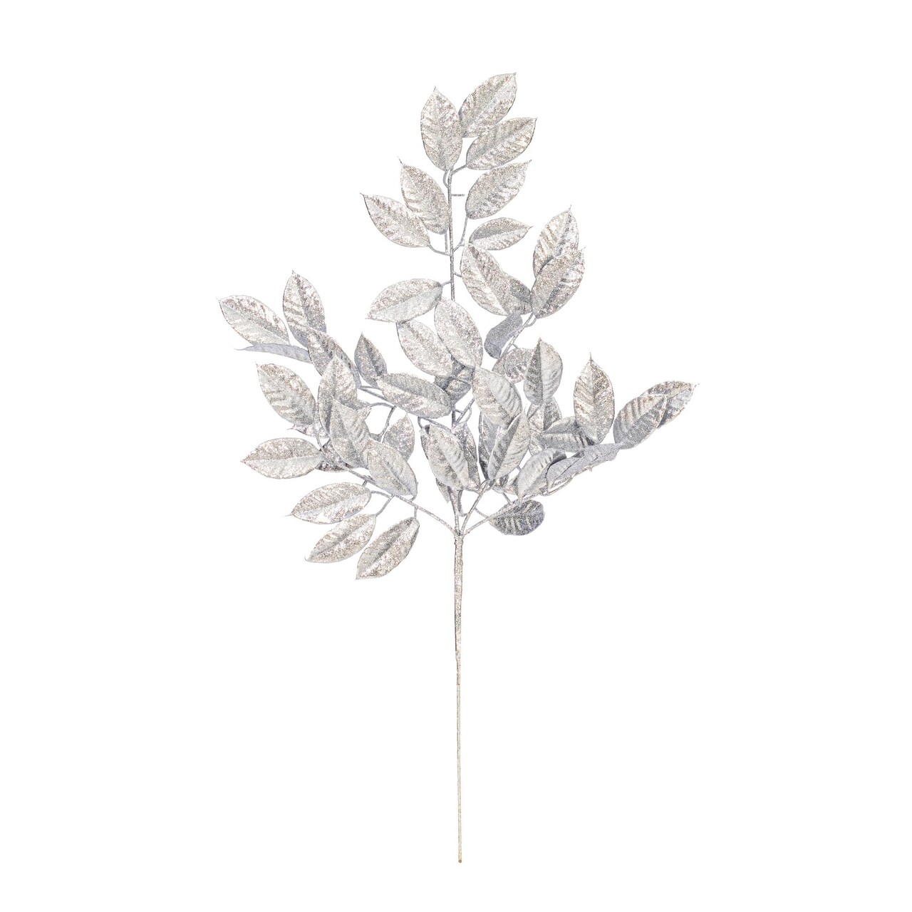 Vickerman 31" Silver Artificial Gardenia Glitter Spray 2 per bag.